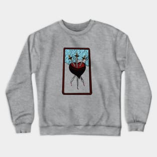 death by love tarot card Crewneck Sweatshirt